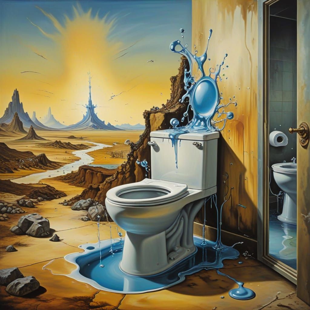 Surreal Civilization Toilet Inspired by Salvador Dali