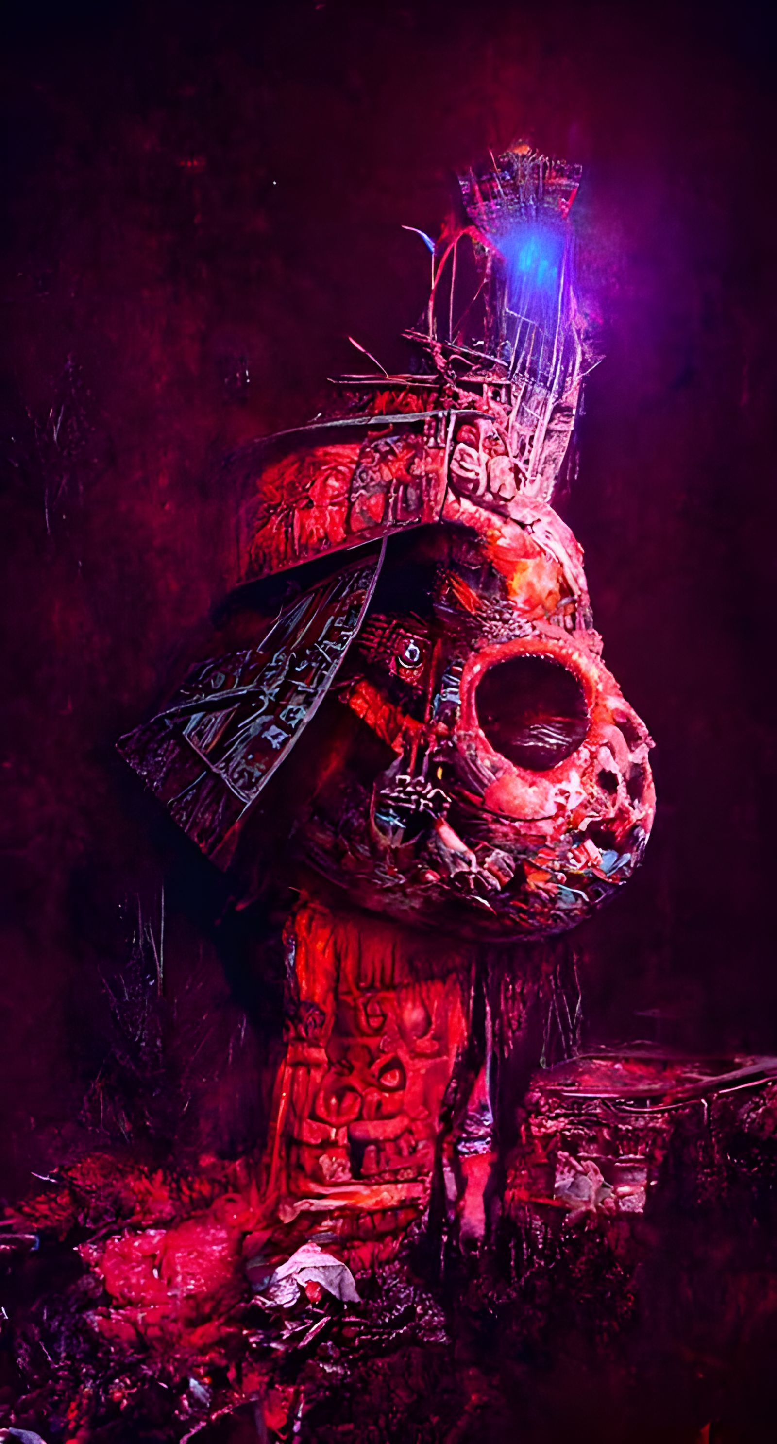 Aztec Mescalito: A Hyperrealistic Digital Painting