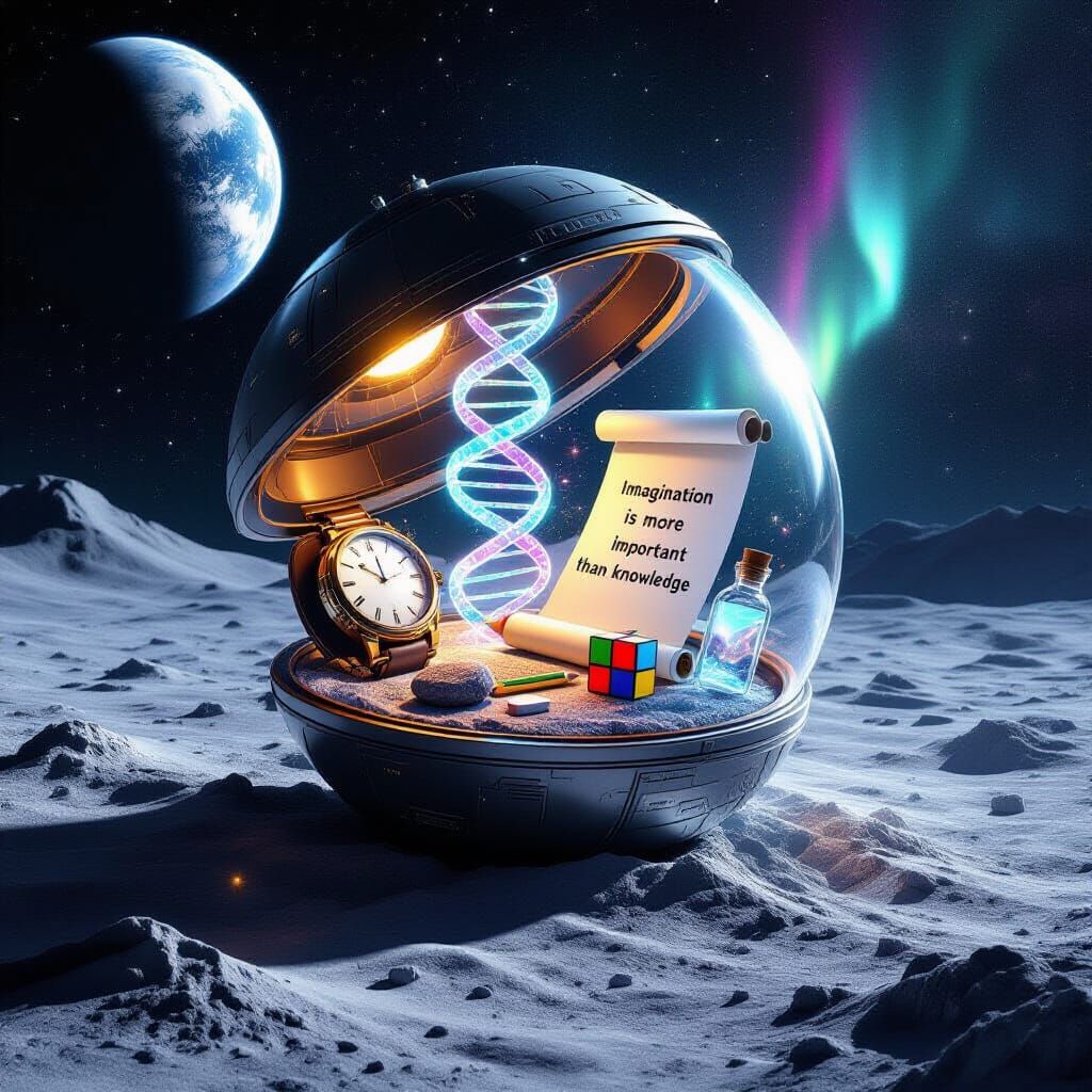 Futuristic Time Capsule Blends Earth and Space