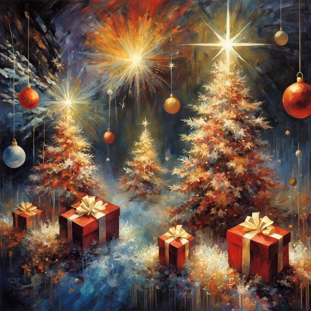 Surreal Winter Wonderland in Dreamlike Colors