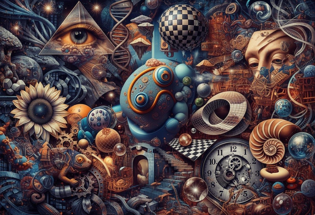 AI Image Blend: Abstract Fusion of Two Visuals