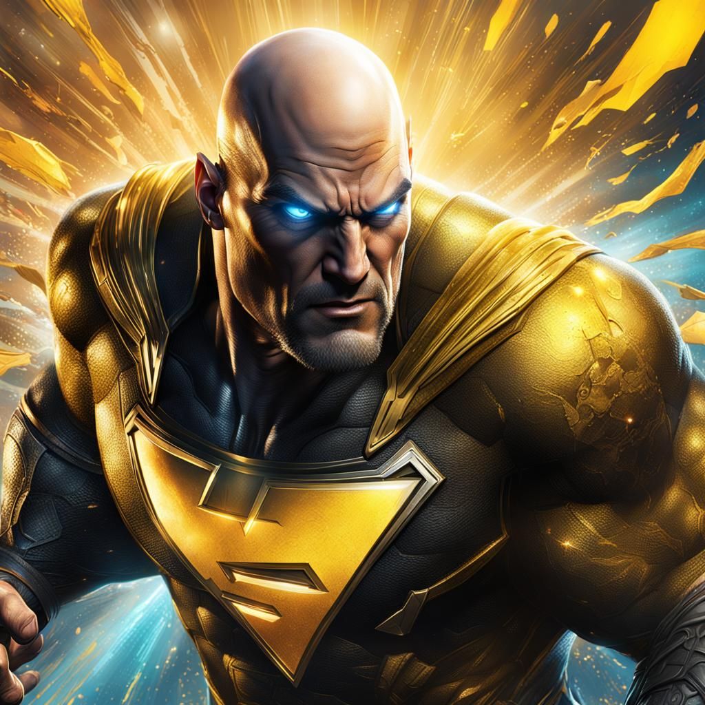 Hyperrealistic Black Adam Concept Art