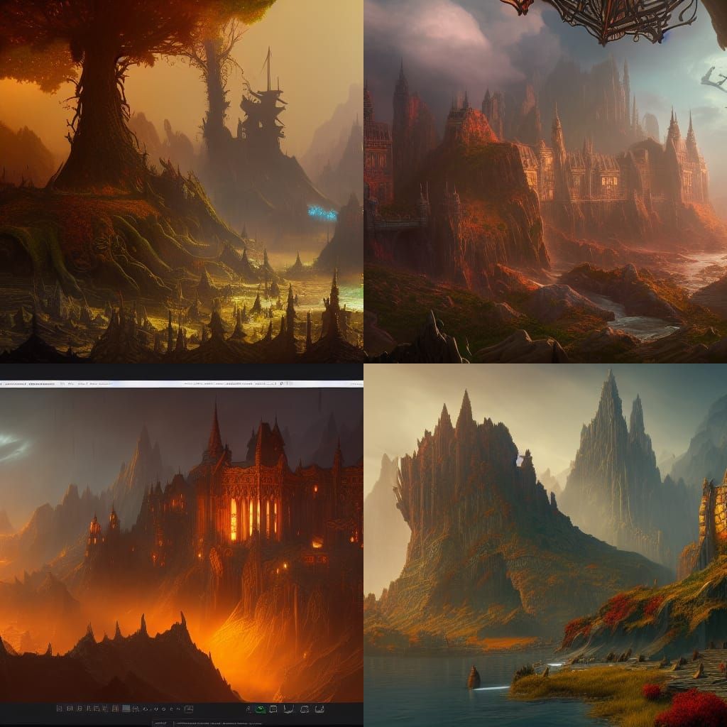 Fantastical Matte Painting in Deep Color