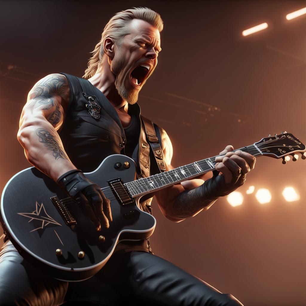 James Hetfield Performance in 3D Game Style
