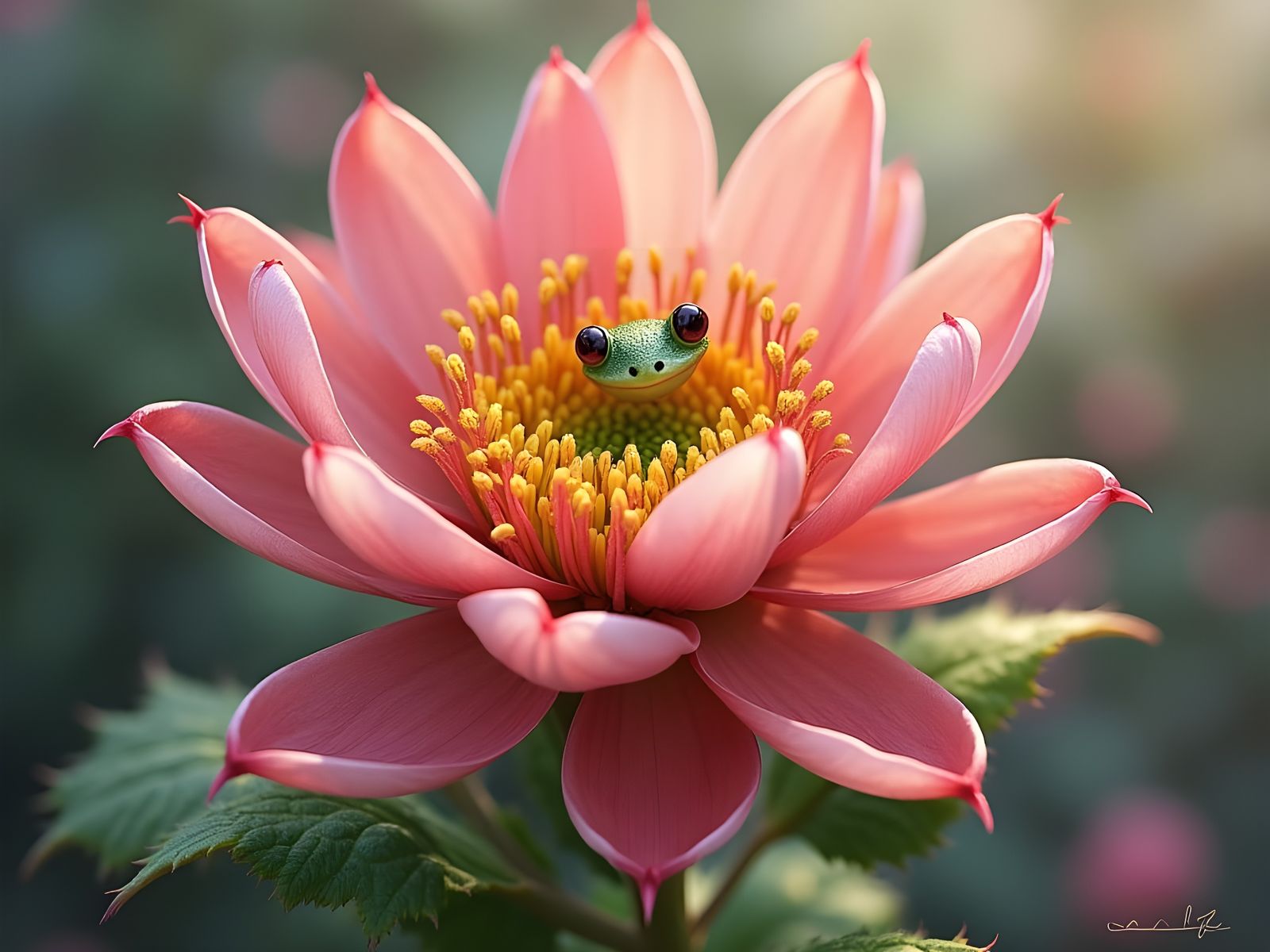 Nature's Invitation: Blooming Flower vs. Venus Flytrap Water...
