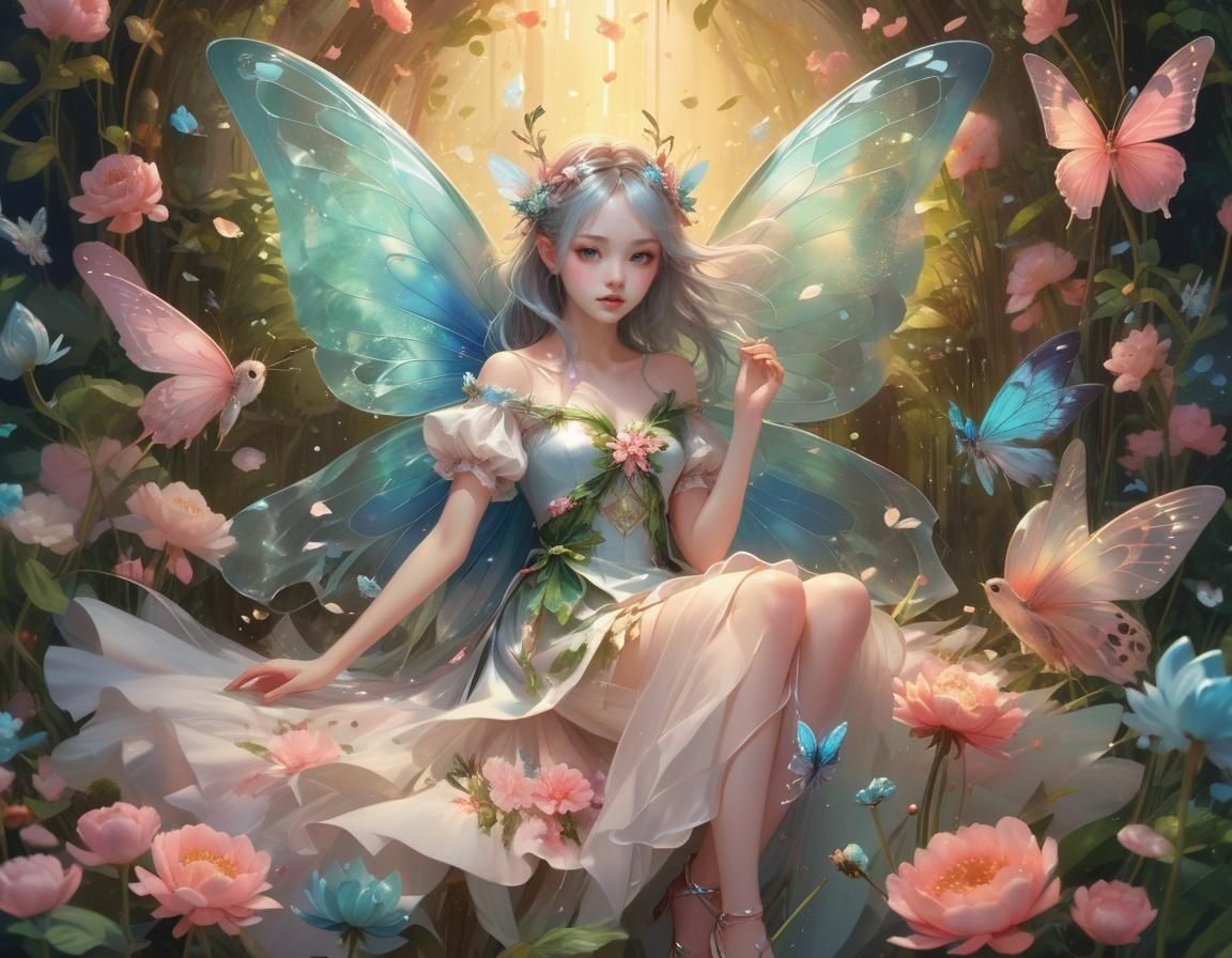 Delicate Fairy in Cinematic Lighting