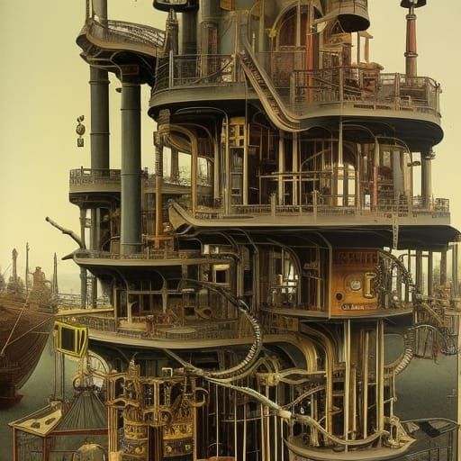 Bizarre Junk Instrument Performance: Comic Art Steampunk Sur...