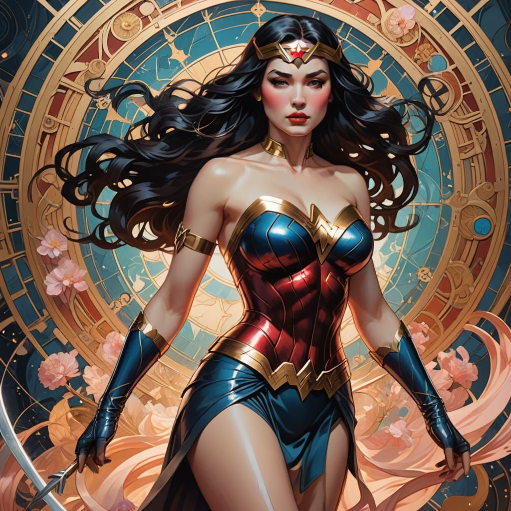Sultry Wonder Woman Blasts Through the Galaxy
