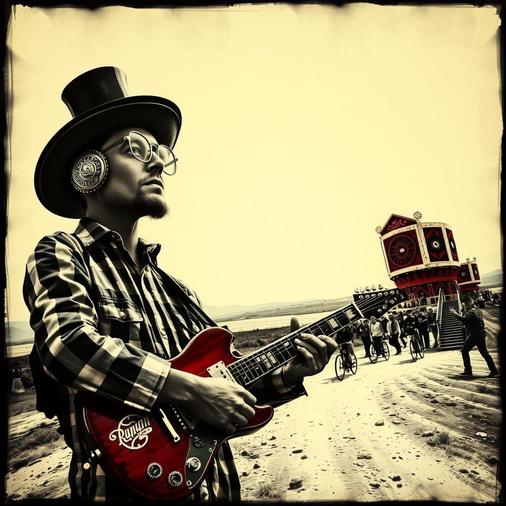 Raygun Gothic Tomorrowland in Asger Jorn Style