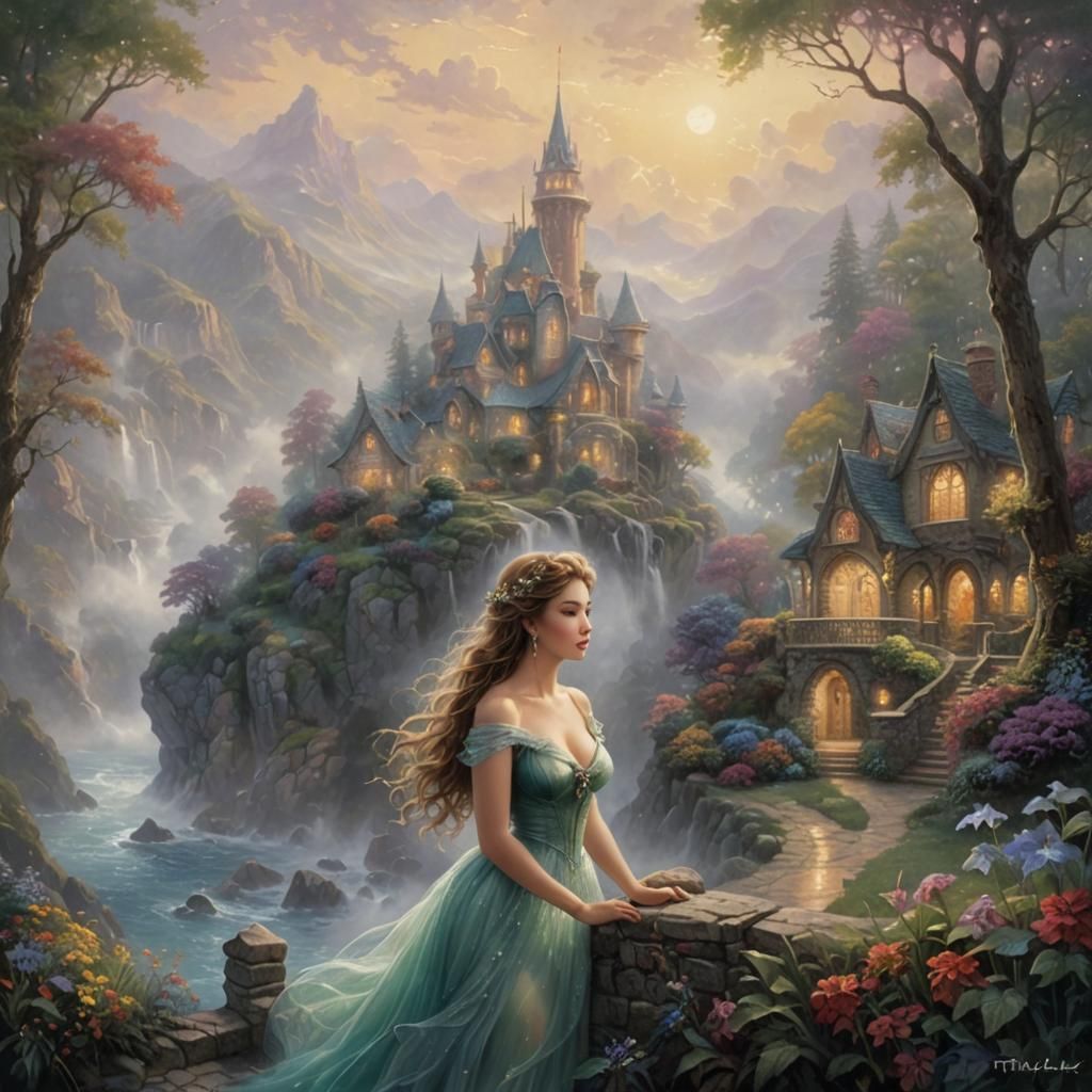 Ethereal Fantasy Portrait of Thalia in Luminist Style