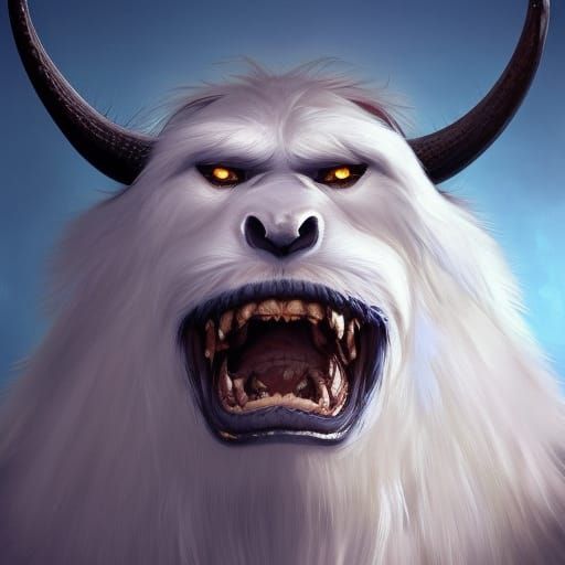 Majestic Yeti Portrait in Detailed Digital Art