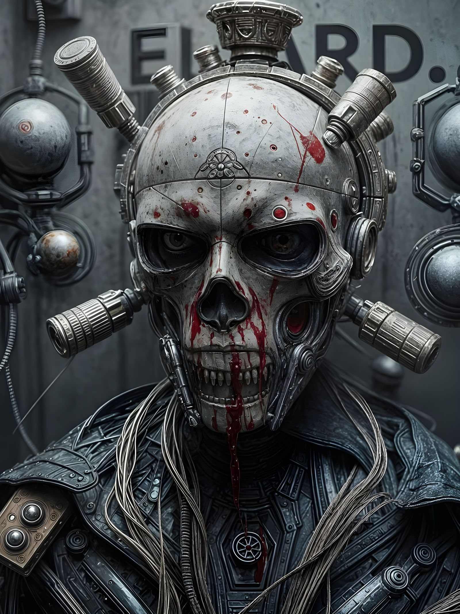 Abstract Biomechanical Dark Art Masterpiece