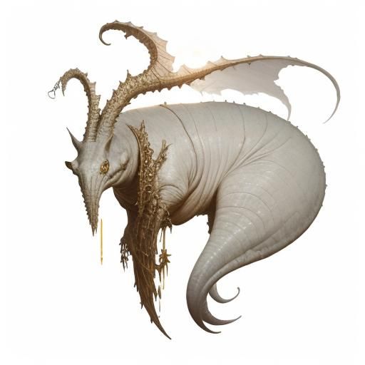 Giant Slug Creature in Surrealist Oil Painting