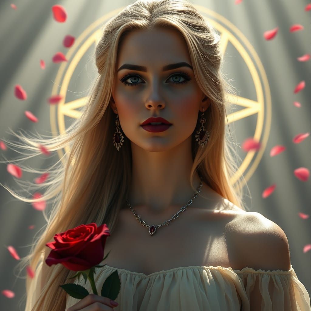 Ethereal Goddess in Cinematic Glory