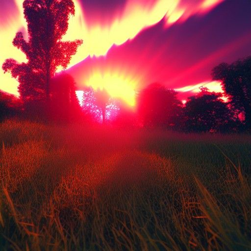 Trippy Sunset in Professional Photography Style