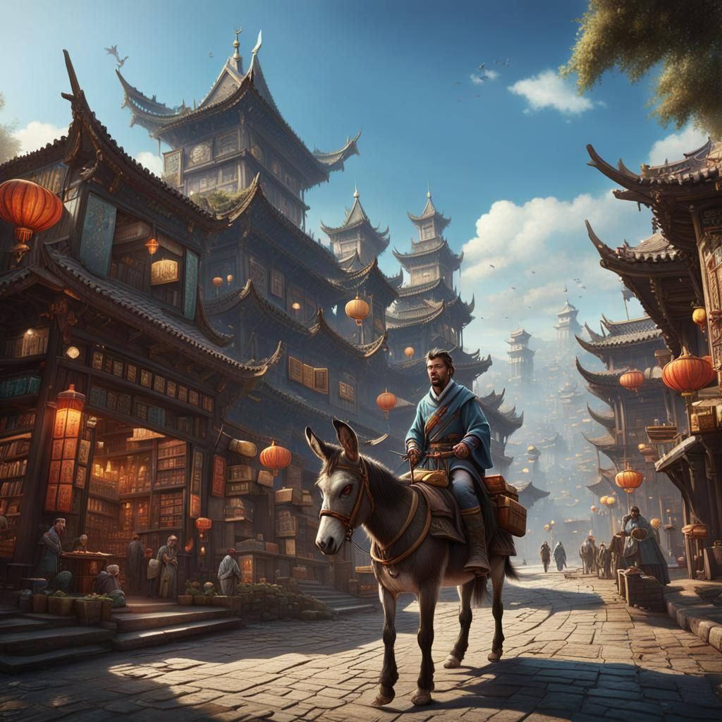 Mr. Dong Guo's Journey: Detailed Matte Painting