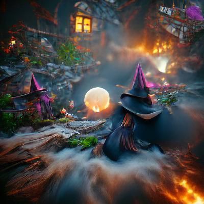 Stunning 3D Dark Witch, Unreal Engine Art