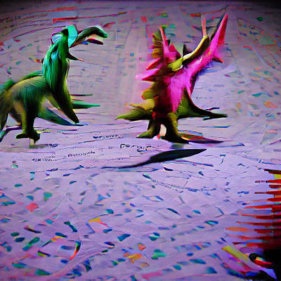 Dinosaur Dancing in Hallucination