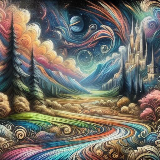 Abstract Chalk Fantasy Nature Art