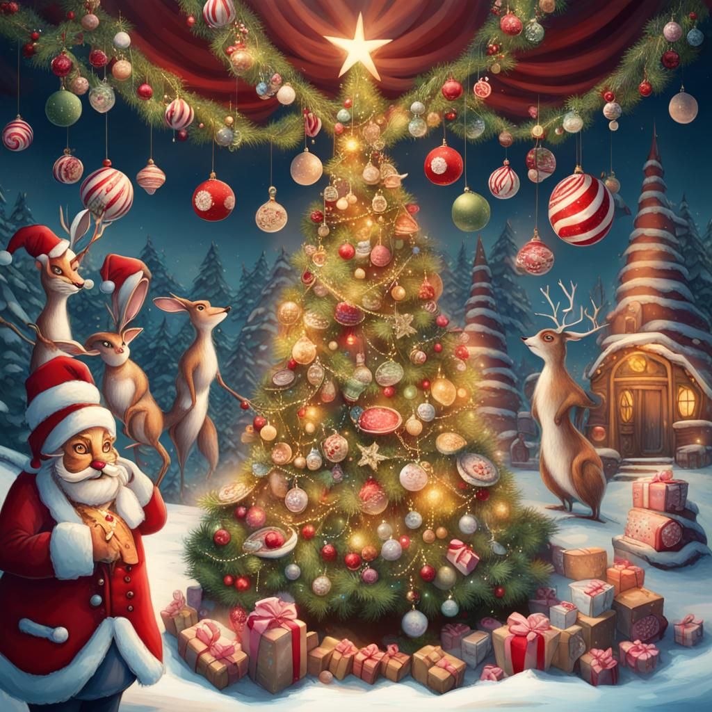 Wonderland Christmas Scene