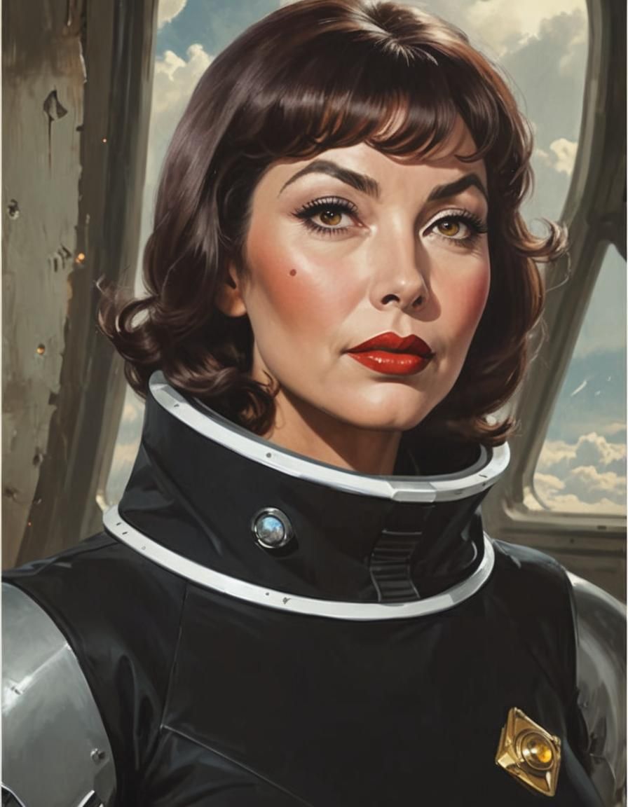 Mara Corday Style Sci-Fi Pinup Portrait