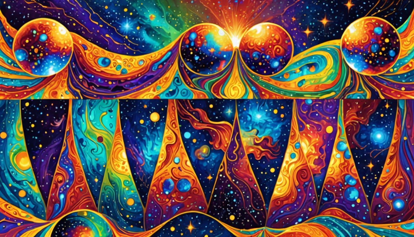 Ethereal Cosmic Dancer in Vibrant Colors