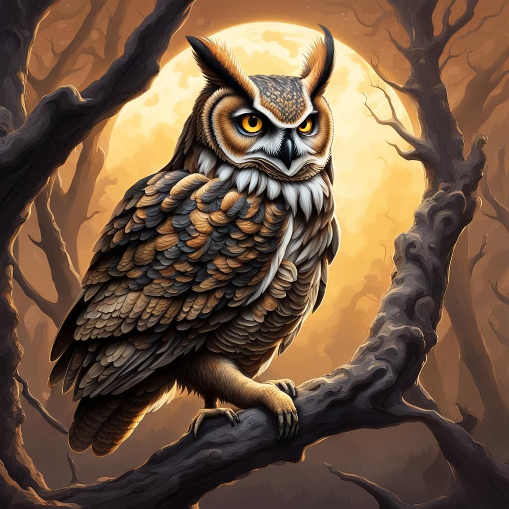 Exoplanet Owls: Speculative Alien Life Concept Art