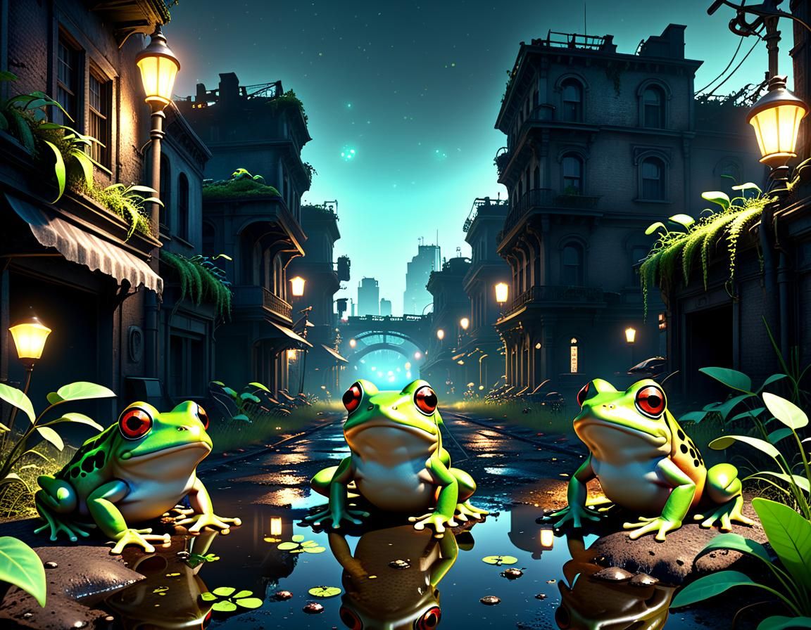 Apocalyptic Forsaken City Reclaimed by Nature