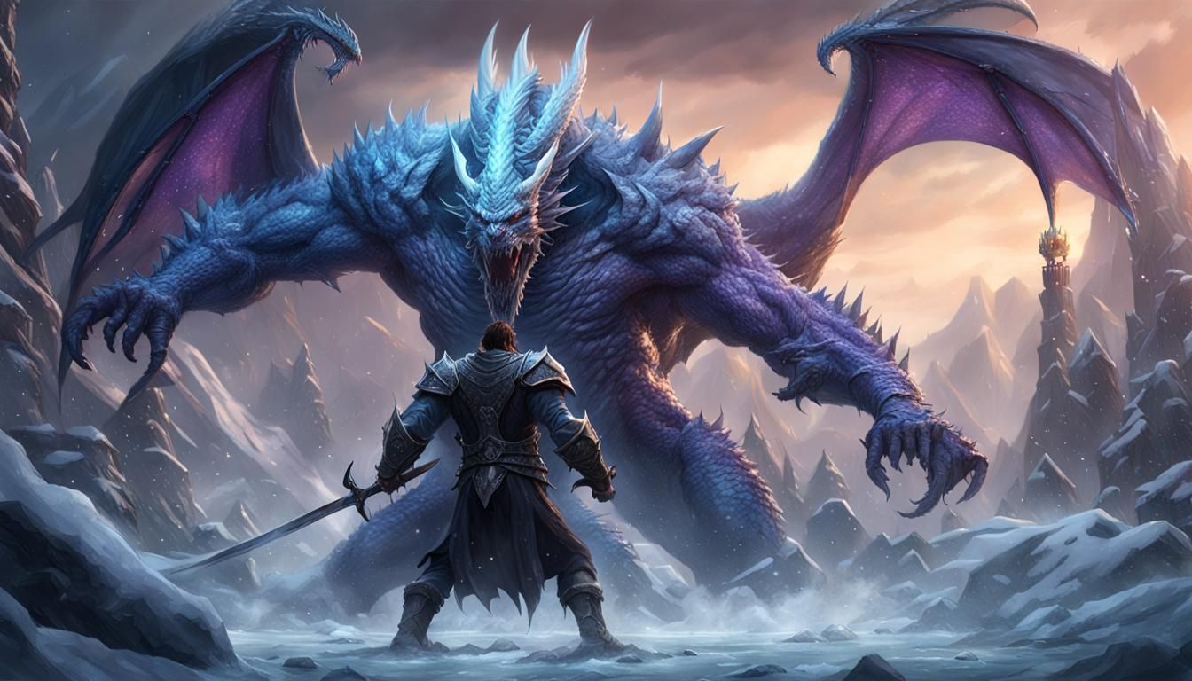 Epic Ice Dragon vs Grim Reaper Battle