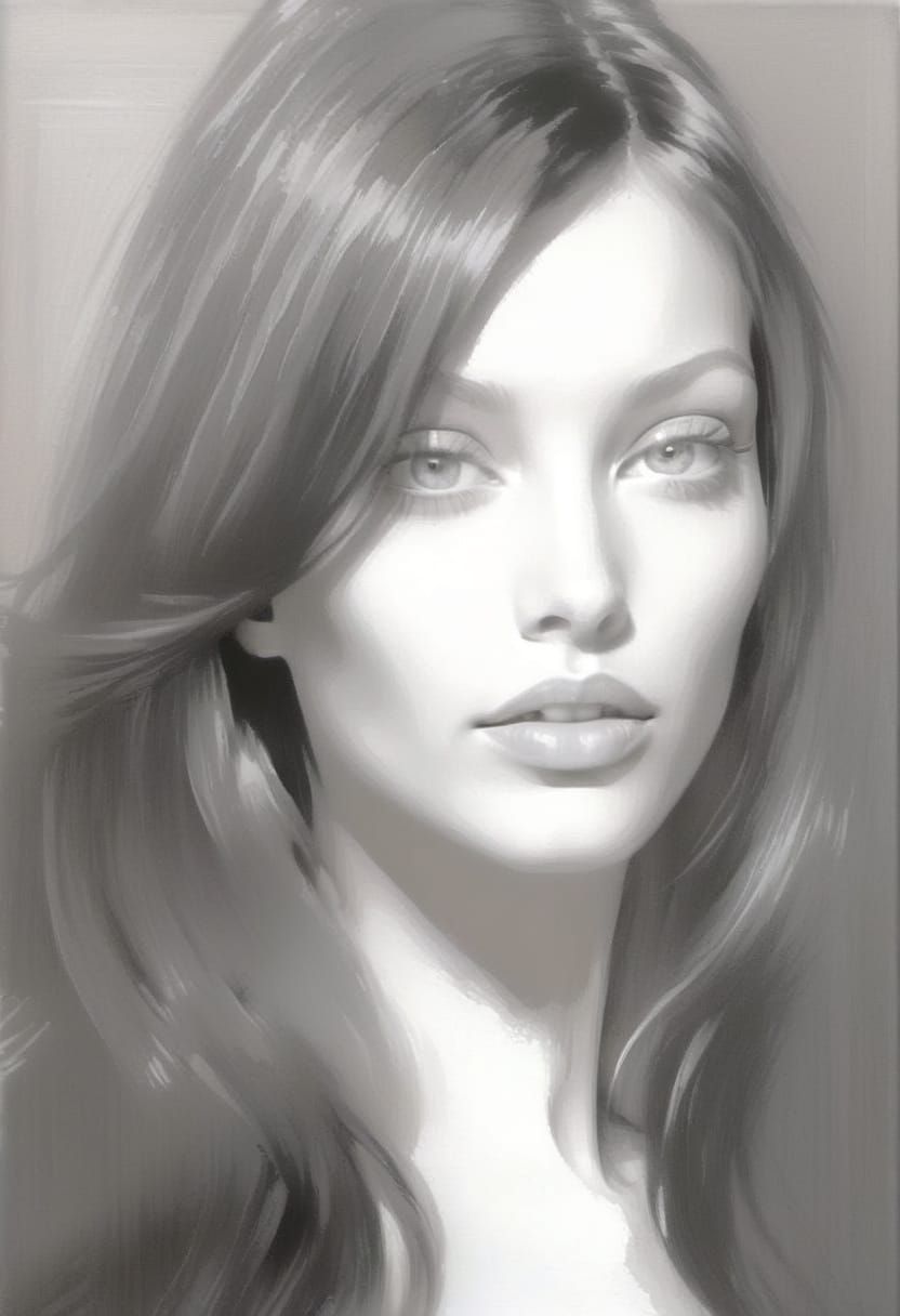 Impasto Post-Impressionist Oil Painting of a Stunning Woman