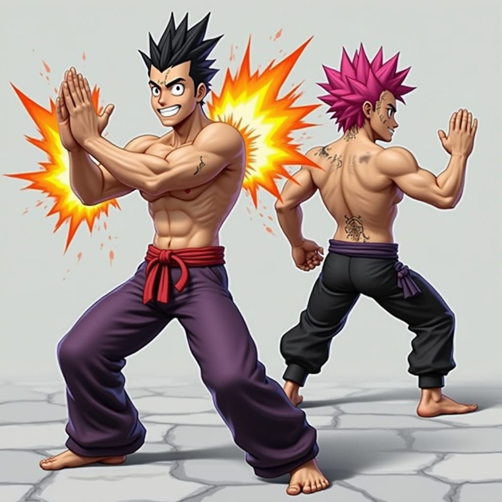 Voxel Art Jujutsu Kaisen Characters in Action