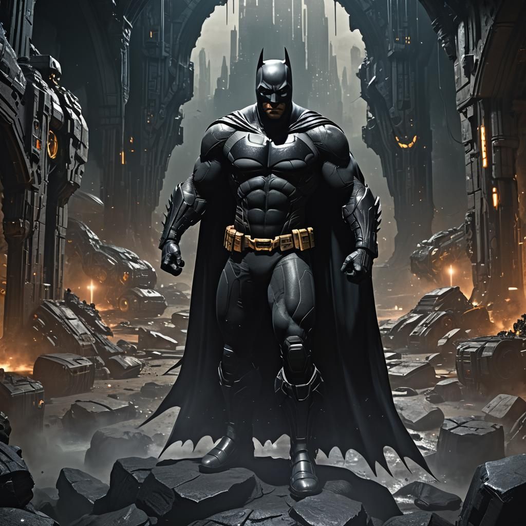 Black Batman in Awe-Inspiring Batcave