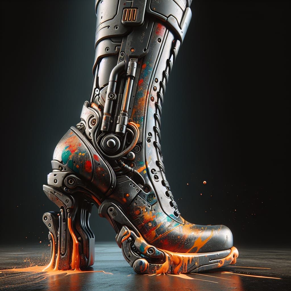 Steampunk woman’s boots. Kick it!