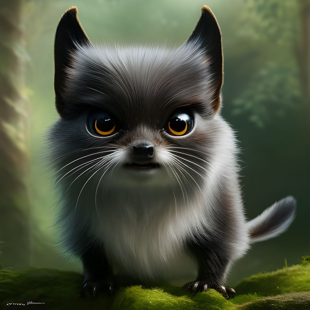 Filigree Gremlin Portrait in Overgrown Fairy Circle