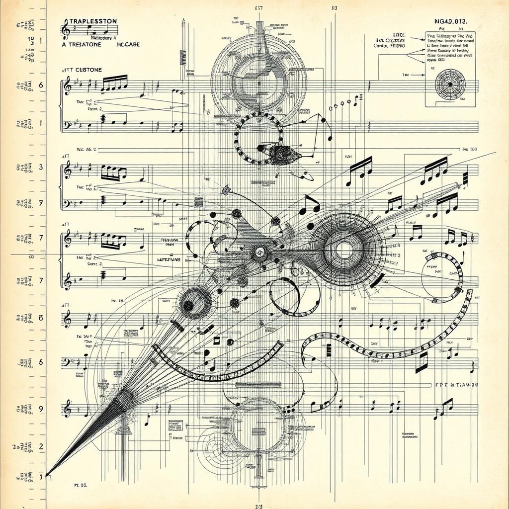 Experimental Graphic Score in Avant-Garde Style