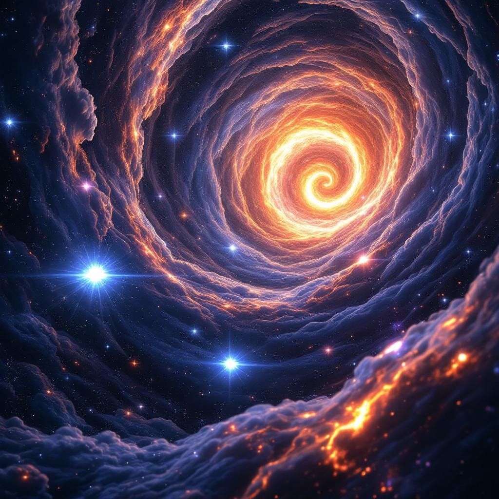 Spectacular Sci-Fi Vortex Tunnel in Space