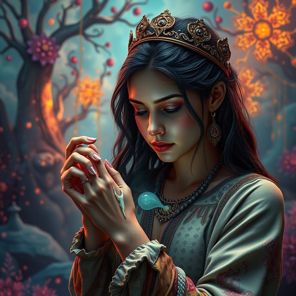 Aloe Vera Application in Fantasy Art Style