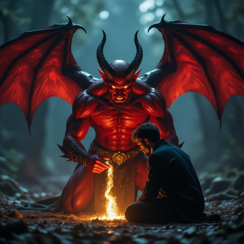 Demonic Entity Drains Soul: Cinematic Film Still