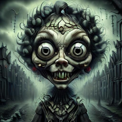 Zombie Walking Down Abandoned Street