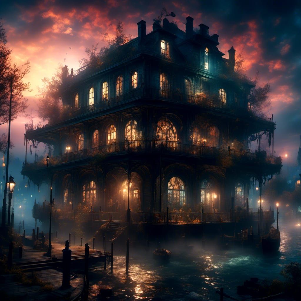 BioShock Infinite Night Scene in Worldwanderer Style