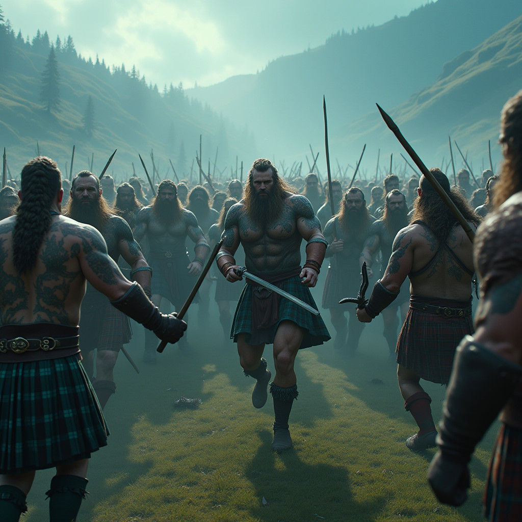 Scottish Warriors Clash on Mystical Rugby Pitch