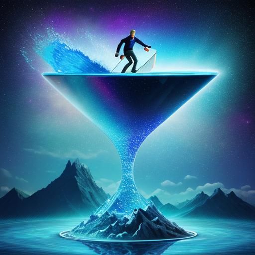 Surfing a Glass Mountain: Holographic Astral Illustration