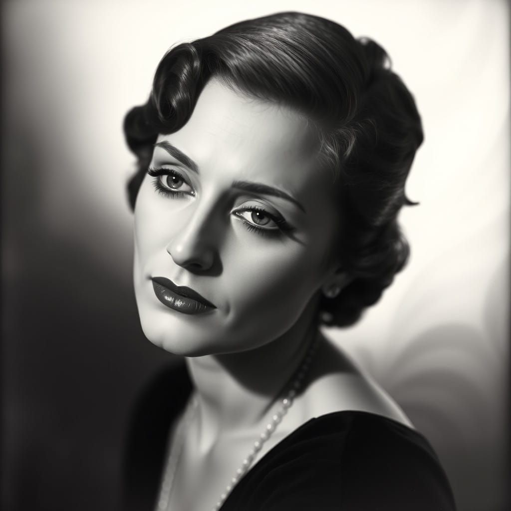 Greta Garbo in Soft Focus Hollywood Glamour