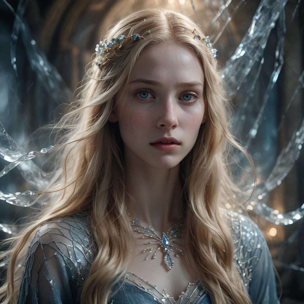 Ethereal Woman Portrait in Digital Matte Painting