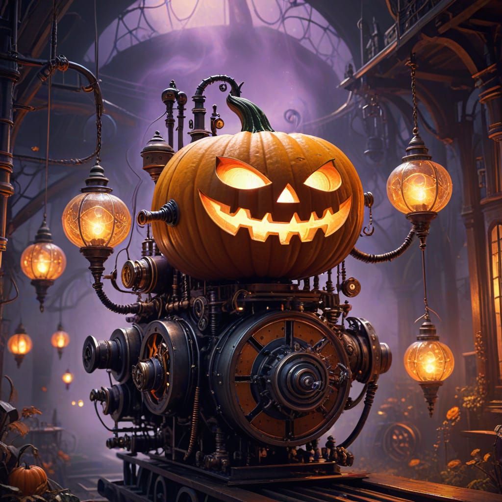 Whimsical Steampunk Halloween Party with Ghostly Guests