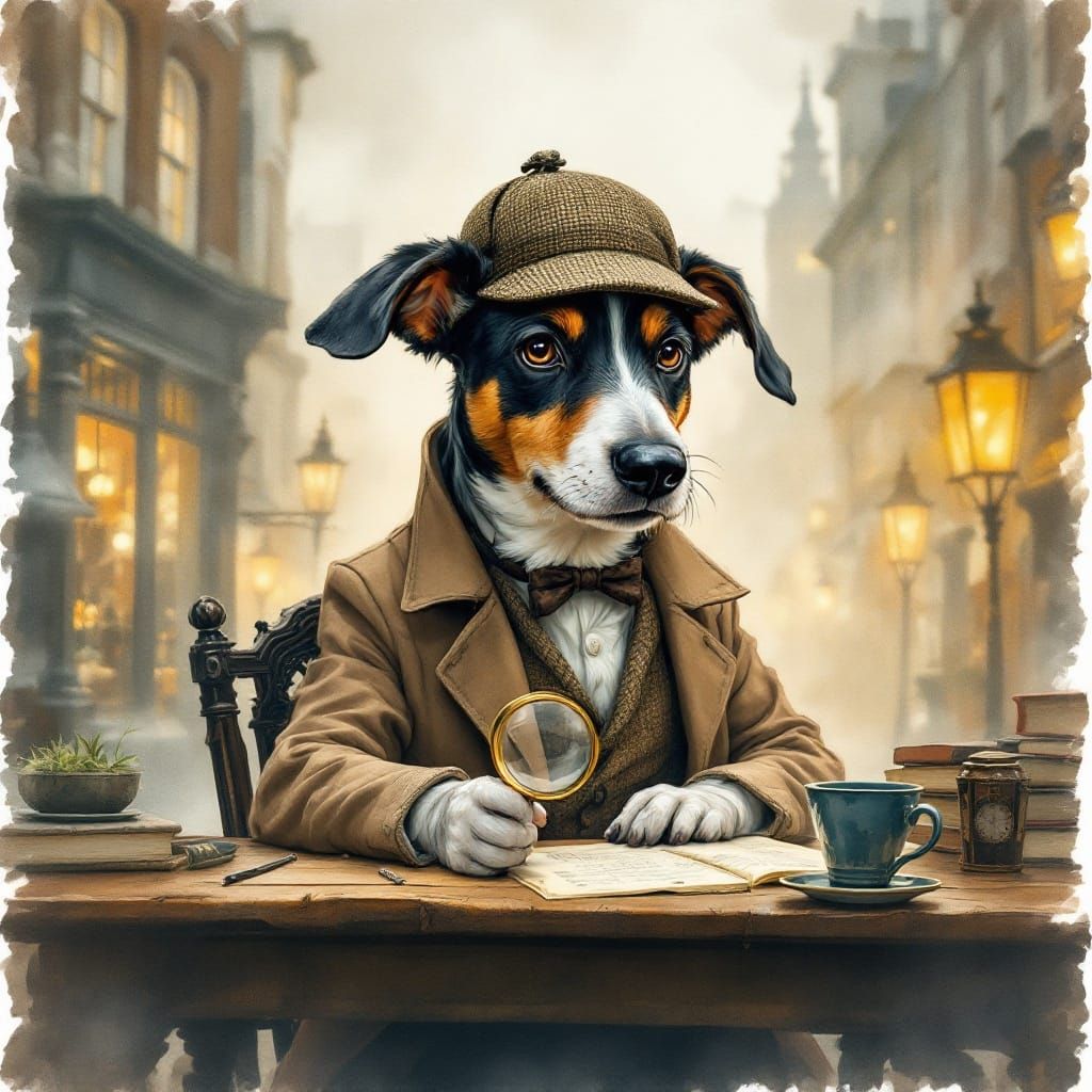 Canine Detective in Foggy London