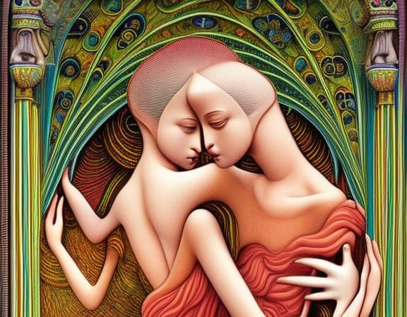 Surreal Sculptures of Embraces, Nature-Inspired Art