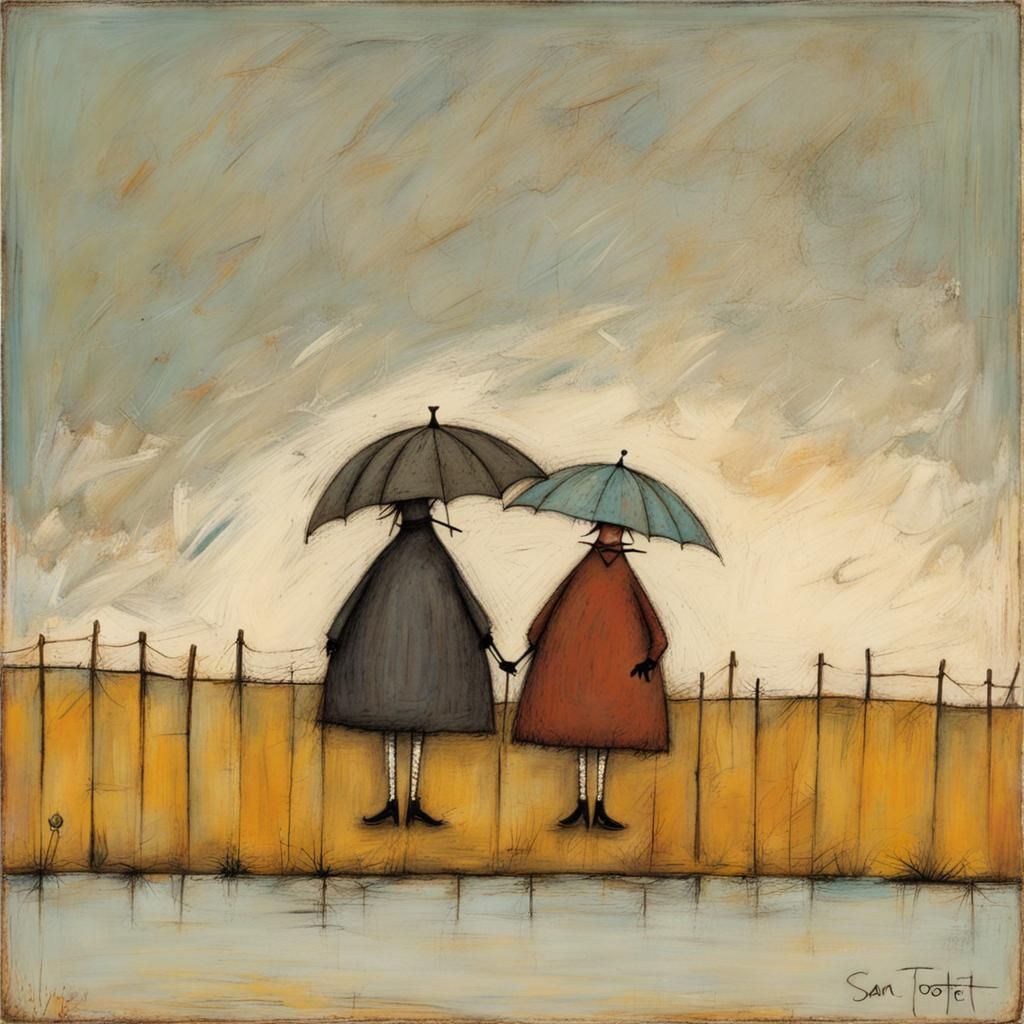 Naive Art Style Illustration of a Cozy Scene