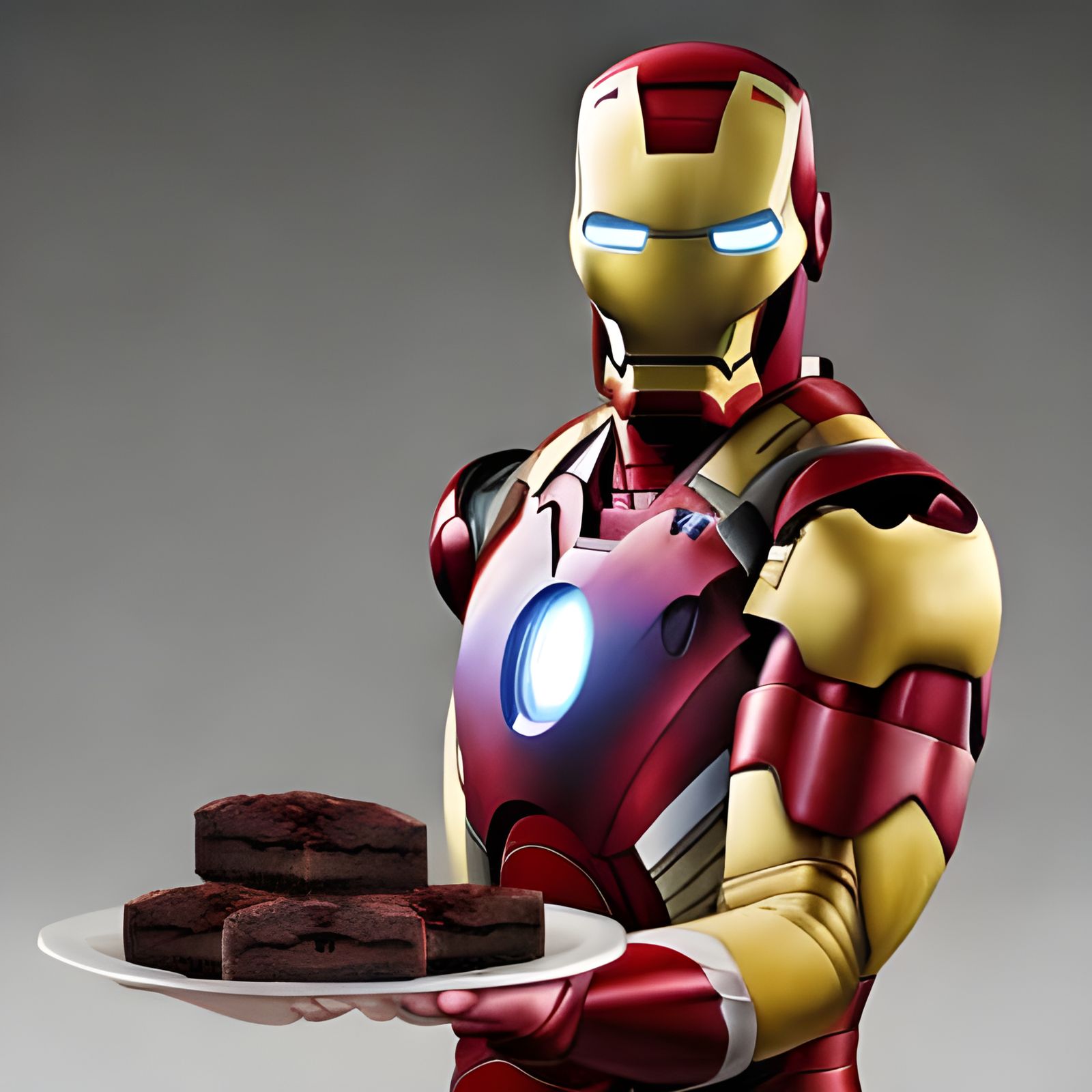 Iron Man Serves Brownies: 3D Digital Art