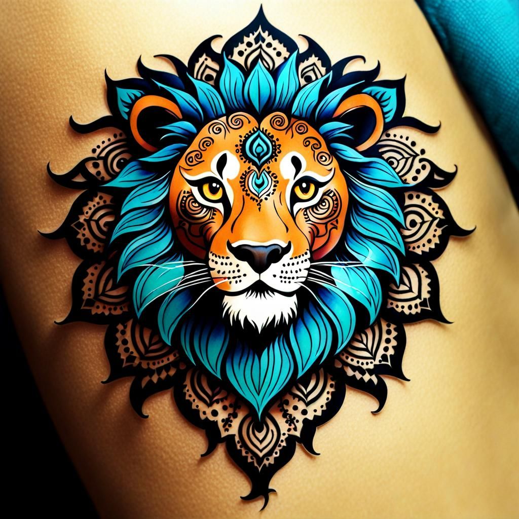 3D Tattoo Lion